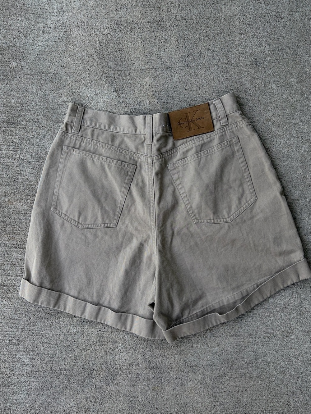 Vintage 90s Calvin Klein Jeans khaki trouser shorts high waisted bottoms Y2K
